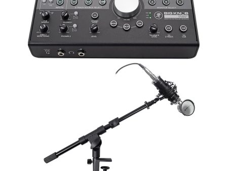 Mackie Big Knob Studio +Plus Monitor Controller Interface+Microphone+Mic Stand For Sale