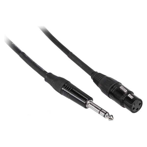 8 Rockville RCXFB25B Black 25  Female REAN XLR to 1 4   TRS Balanced Cables OFC For Sale