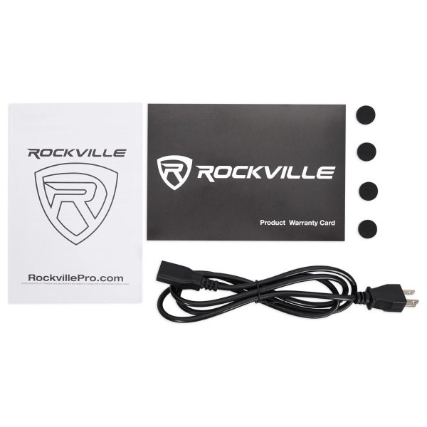 2) Rockville DPM6C 6.5  420 Watt Studio Monitors+Stands+Headphones+Mic and Shield For Sale