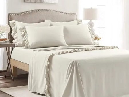 Lush Decor 6pc Reyna Ruffle Sheet Set – King on Sale