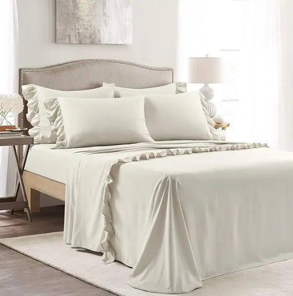 Lush Decor 6pc Reyna Ruffle Sheet Set – King on Sale