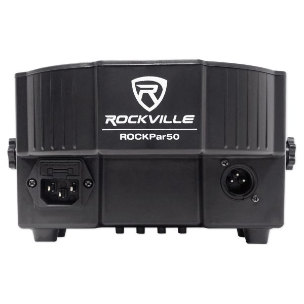 (6) Rockville RockPAR50 LED RGB Compact Par Can DJ Club DMX Wash Lights For Cheap