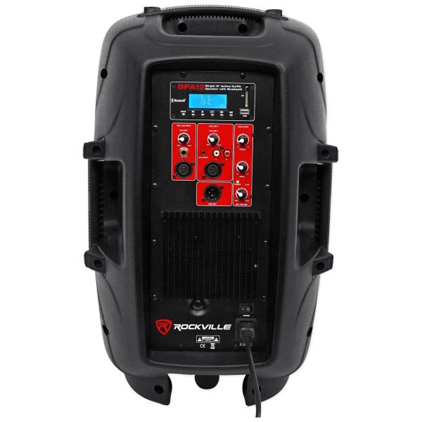 Rockville BPA12 12  Bluetooth 600 Watt DJ PA Speaker+Weatherproof Carry Bag Cheap