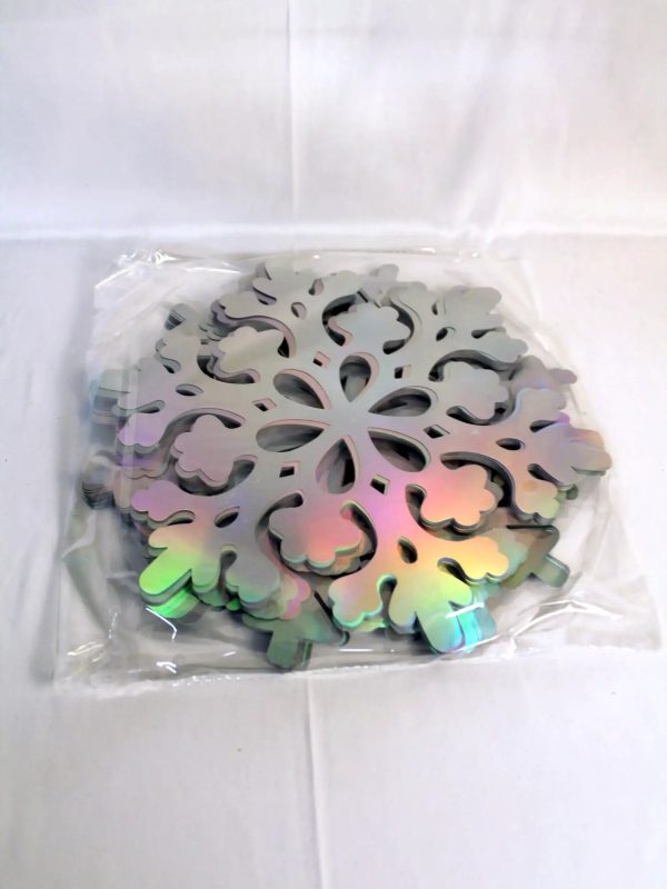 12 inch Shiny Snowflake Decorations, 50pcs Supply