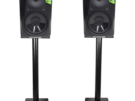 Pair Mackie MR824 8” 85 Watt Powered Active Studio Monitor Speakers+29  Stands Online Sale