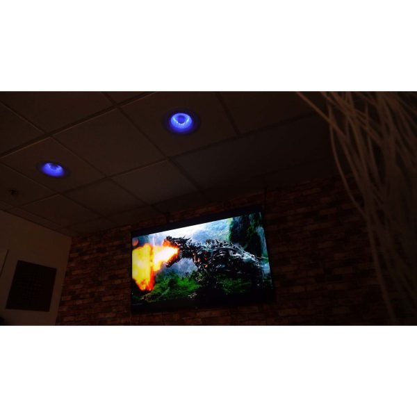 4) Rockville HC65B-LED 6.5  500 Watt In-Ceiling Home Theater Speakers w Blue LED Online Hot Sale