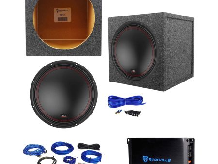 MTX 5512-44 12  800 Watt DVC Car Subwoofer+Sealed Sub Box+Mono Amplifier+Amp Kit For Discount