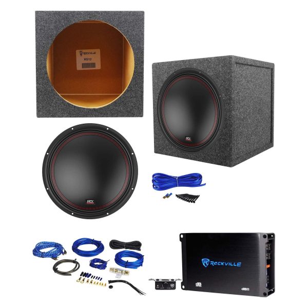 MTX 5512-44 12  800 Watt DVC Car Subwoofer+Sealed Sub Box+Mono Amplifier+Amp Kit For Discount