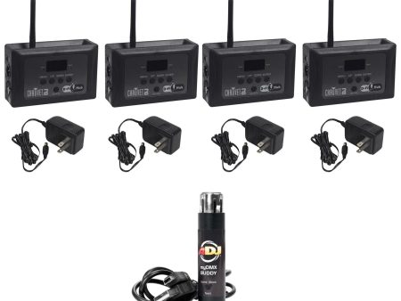 4 Chauvet D-Fi Hub Compact Wireless DMX Transmitter Receivers+Lighting Software Fashion