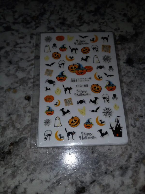 Halloween Nail Art Decals, 12 sheets Hot on Sale