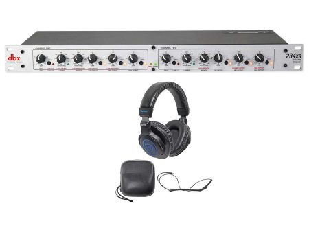 DBX 234XS Rack Mount Stereo 2 3 4-Way Crossover Sound Processor+DJ Headphones Online Hot Sale