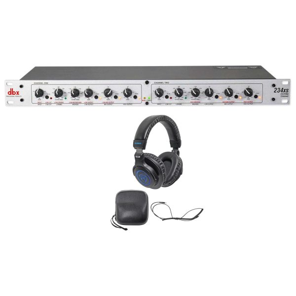 DBX 234XS Rack Mount Stereo 2 3 4-Way Crossover Sound Processor+DJ Headphones Online Hot Sale