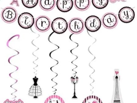 Paris Birthday Party Decorations Set Discount