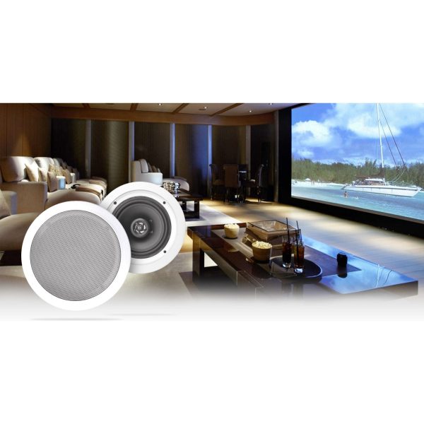 (6) Rockville HC655-16 6.5  500 Watt In-Ceiling Home Theater Speakers 16 Ohm Supply