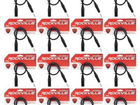 16 Rockville RCXMB1.5B Black 1.5  Male REAN XLR to 1 4   TRS Balanced Cables Discount