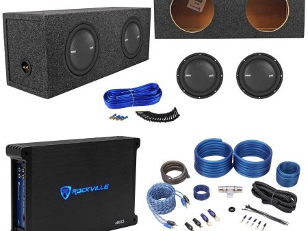 2) Polk Audio MM1042SVC 10  2400w Subwoofers Bundle with Sealed Sub Box, Mono Amplifier & Wires Hot on Sale