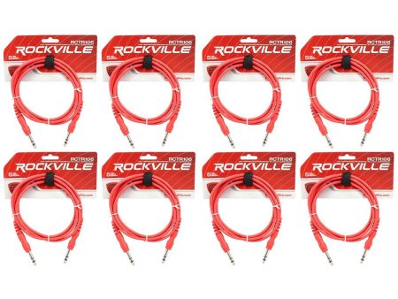 8 Rockville RCTR106R Red 6  1 4   TRS to 1 4   TRS  Cable 100% Copper Online now