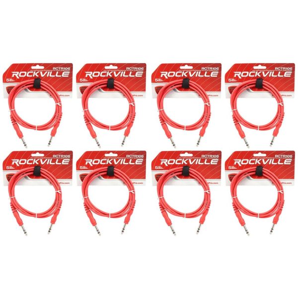 8 Rockville RCTR106R Red 6  1 4   TRS to 1 4   TRS  Cable 100% Copper Online now