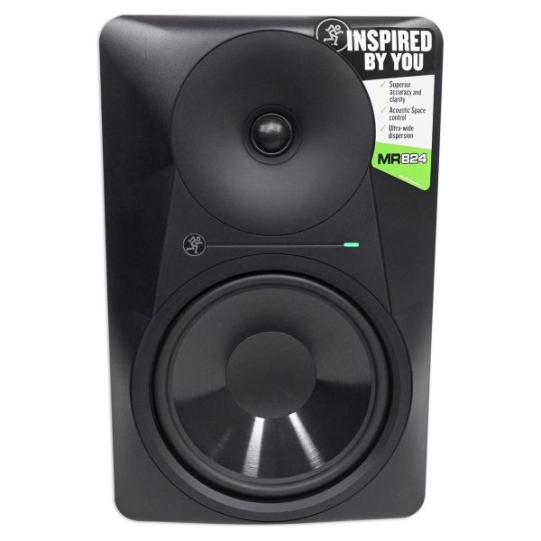 (2) Mackie MR824 8” Powered Studio Monitors+10  Active Sub+Mic+Mount+Stands+Pads Hot on Sale