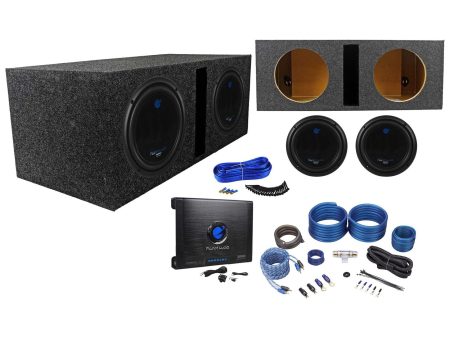 (2) Planet Audio AC10D 10  3000W Subwoofers+Vented Box+3000W Amplifier+Amp Kit For Discount