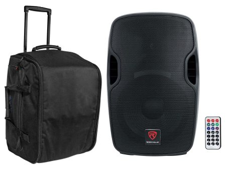 Rockville BPA12 12  Powered 600w DJ PA Speaker w  Bluetooth+Rolling Travel Bag Fashion