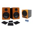 (2) Rockville APM8C 8  Powered Studio Monitors+Active 10  Subwoofer+Foam Pads Hot on Sale