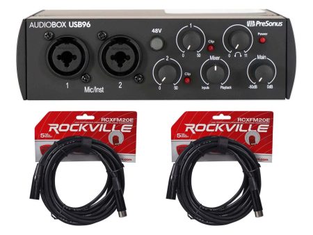 PRESONUS AUDIOBOX 96 2x2 Bus-powered Audio 2.0 Recording Interface+Cables on Sale