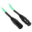 8 Rockville RCXFM10P-G Green 10  Female to Male REAN XLR Mic Cable 100% Copper Supply