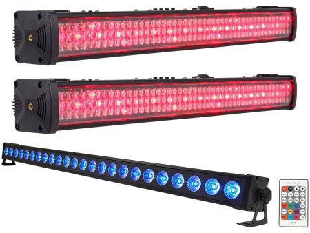 (2) American DJ MEGA GO BAR 50 RGBA Rechargeable Wash Lights+Battery Powered Bar Online Sale