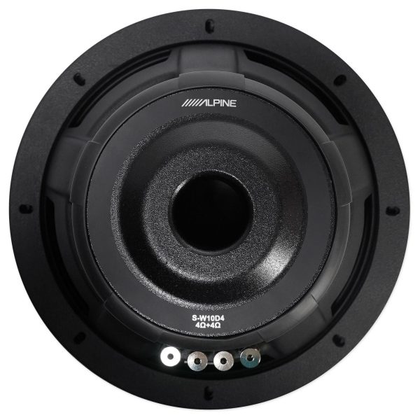 (2) ALPINE S-W10D4 10  1800w Subwoofers+Vented Sub Box+Mono Amplifier+Amp Kit Fashion