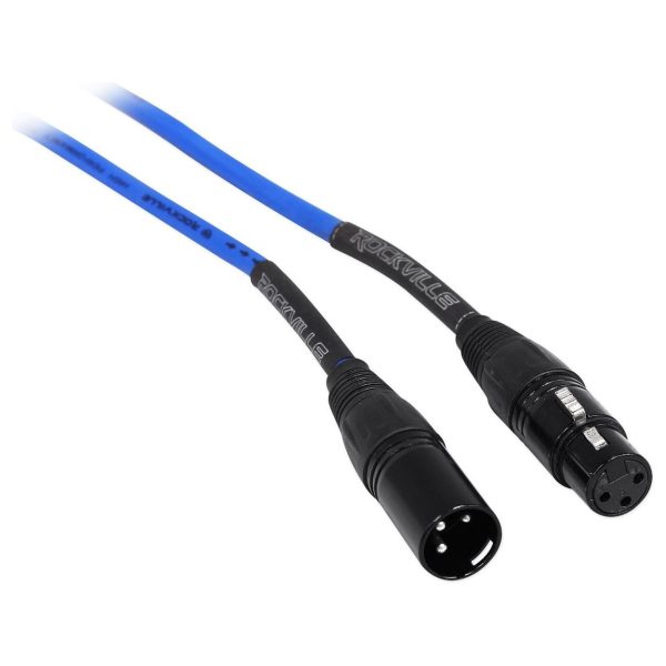 8 Rockville RCXFM100P-BL Blue 100  Female to Male REAN XLR Mic Cable 100% Copper Fashion