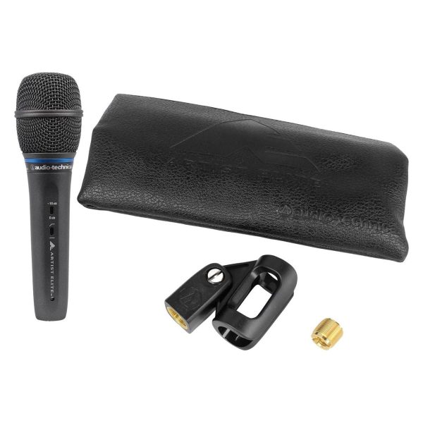 Audio Technica AE5400 Handheld Vocal Condenser Microphone Mic+Shield+Headphones on Sale