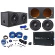 (2) Rockville W12K6D4 V2 12  4800w Subwoofers+Sealed Box+Mono Amplifier+Amp Kit Sale