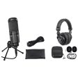 Audio Technica AT2020USB+ Podcast Podcasting Microphone+Headphones+Stand Supply