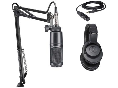 Audio Technica 1-Person PC Podcast Podcasting Package Microphone+Headphones+Boom Online now