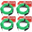 4 Rockville RCXMB20-G Green 20  Male REAN XLR to 1 4   TRS Balanced Cables Fashion