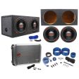 (2) Boss Audio AR120DVC 12  1600w Subwoofers+Sealed Box+Mono Amplifier+Amp Kit For Discount