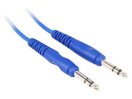 24 Rockville RCTR106BL Blue 6  1 4   TRS to 1 4   TRS  Cable 100% Copper For Sale