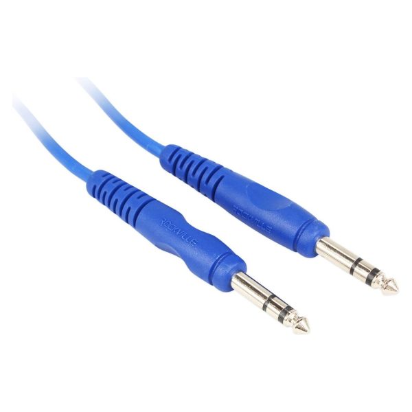 24 Rockville RCTR106BL Blue 6  1 4   TRS to 1 4   TRS  Cable 100% Copper For Sale