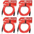 4 Rockville RCXMB20-R Red 20  Male REAN XLR to 1 4   TRS Balanced Cables Cheap