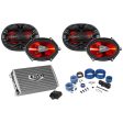 (4) Boss 5x7  3-Way Car Audio Speakers+2-Channel Amplifier+Amp Wire Install Kit Online Hot Sale