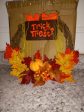 12in Halloween Wreath w Trick or Treat sign Online Sale