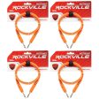 4 Rockville RCTR103O Orange 3  1 4   TRS to 1 4   TRS Cable 100% Copper For Cheap