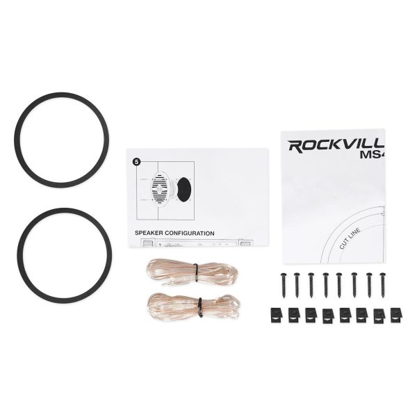 (4) Rockville MS40B Black 4  Tower Speakers+Hifonics Amp For ATV UTV Cart For Sale