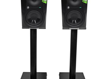 Pair Mackie MR524 5” 50 Watt Powered Active Studio Monitor Speakers+21  Stands Cheap