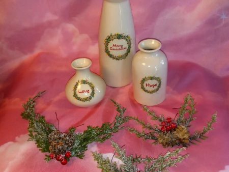 Christmas Vases Set Of 3 Hot on Sale