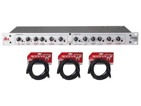 DBX 234XS Rack Mount Stereo 2 3 4-Way Crossover Pro Audio Sound Processor+Cables For Cheap