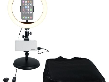 Rockville HALO 10 Desktop Bundle Ring Light Phone Video Lighting Stand 4 Youtube For Discount