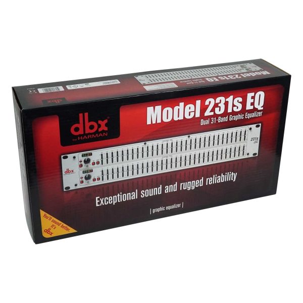 DBX 231S Dual 31 Band Graphic Equalizer Audio Rack Mount EQ+Compressor+Cables Online