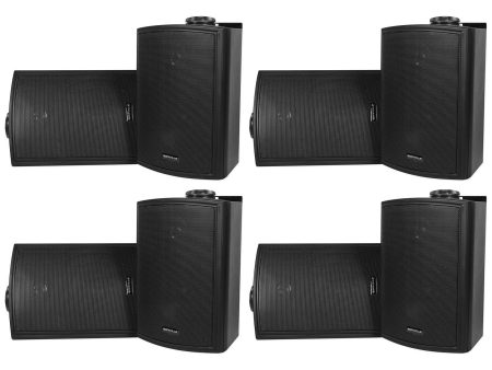 8) Rockville HP5S Black 5.25  Outdoor Indoor Home Theater Patio Swivel Speakers Online Hot Sale